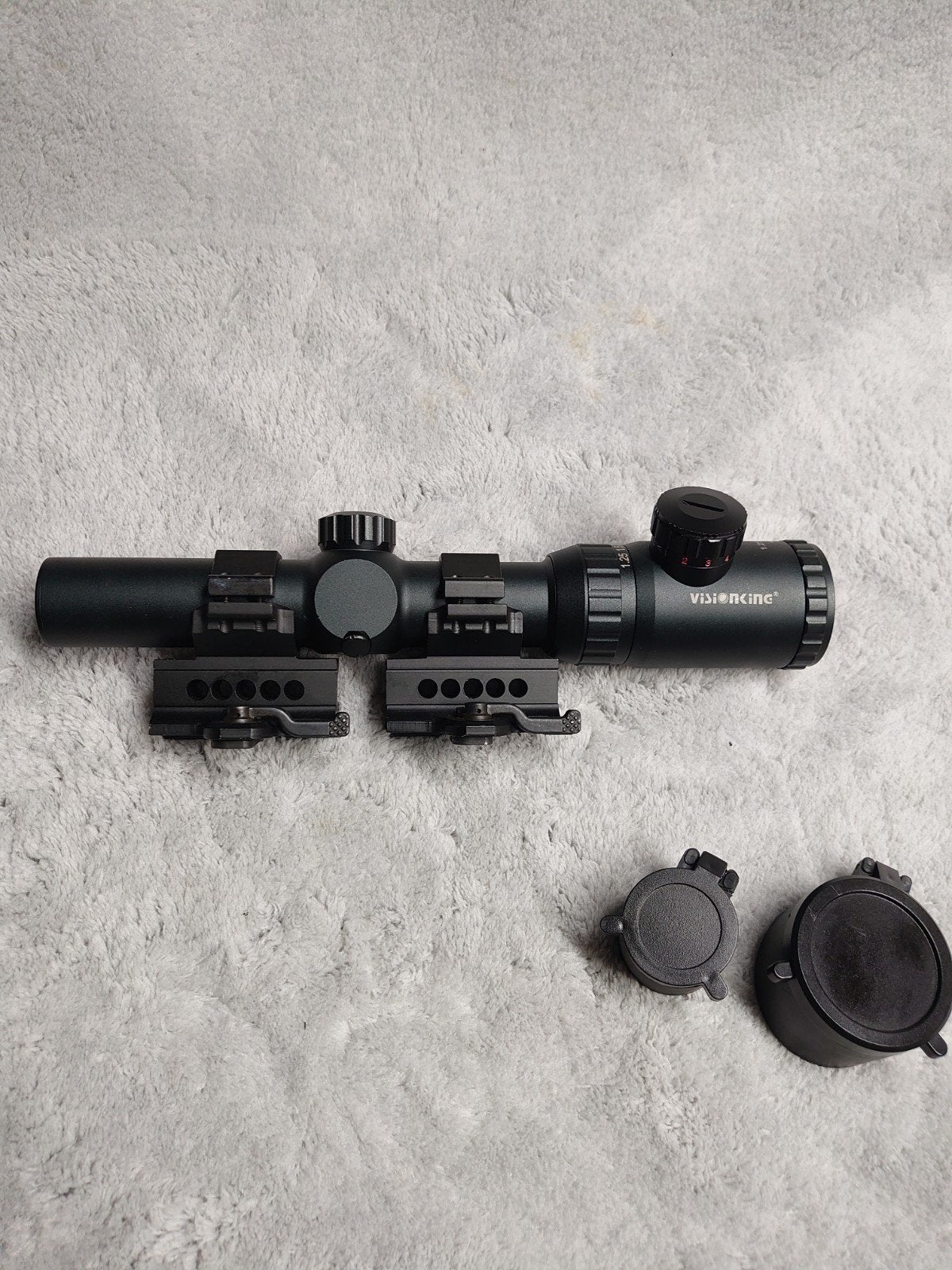 Richtkijker VISIONKING 1.25-5X26E & Quick release koppeling, Ophalen of Verzenden, Zo goed als nieuw