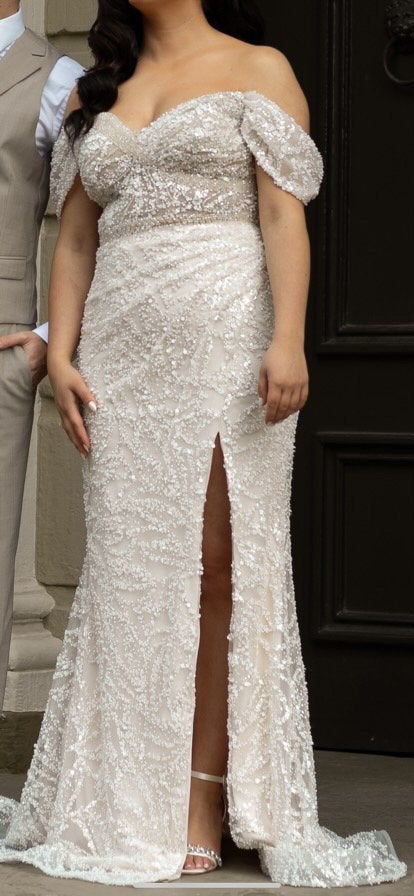 Elegante Galajurk met afneembaar sleepje - Maat 10, Kleding | Dames, Gelegenheidskleding, Ophalen, Zo goed als nieuw, Maat 38/40 (M)