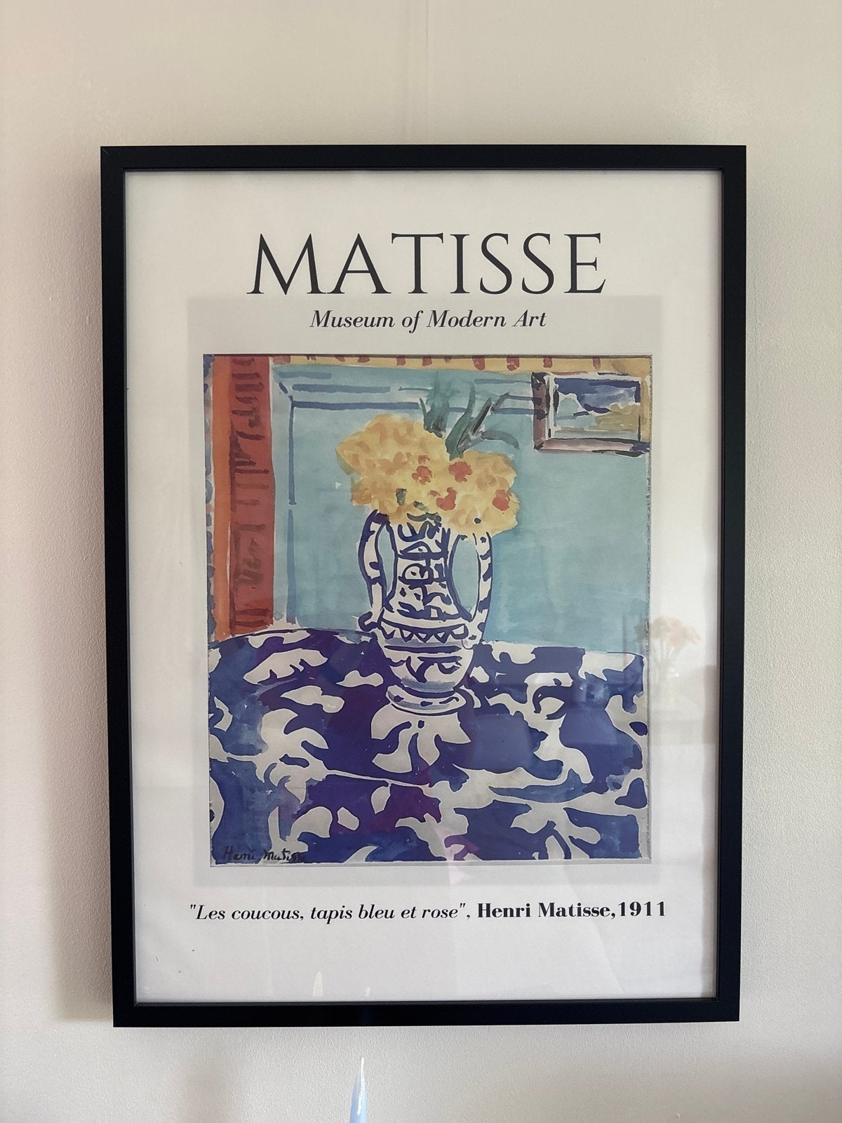 Matisse Museum of Modern Art poster in lijst 52.5x72.5, Ophalen, Stilleven, Papier/karton, Ingelijst