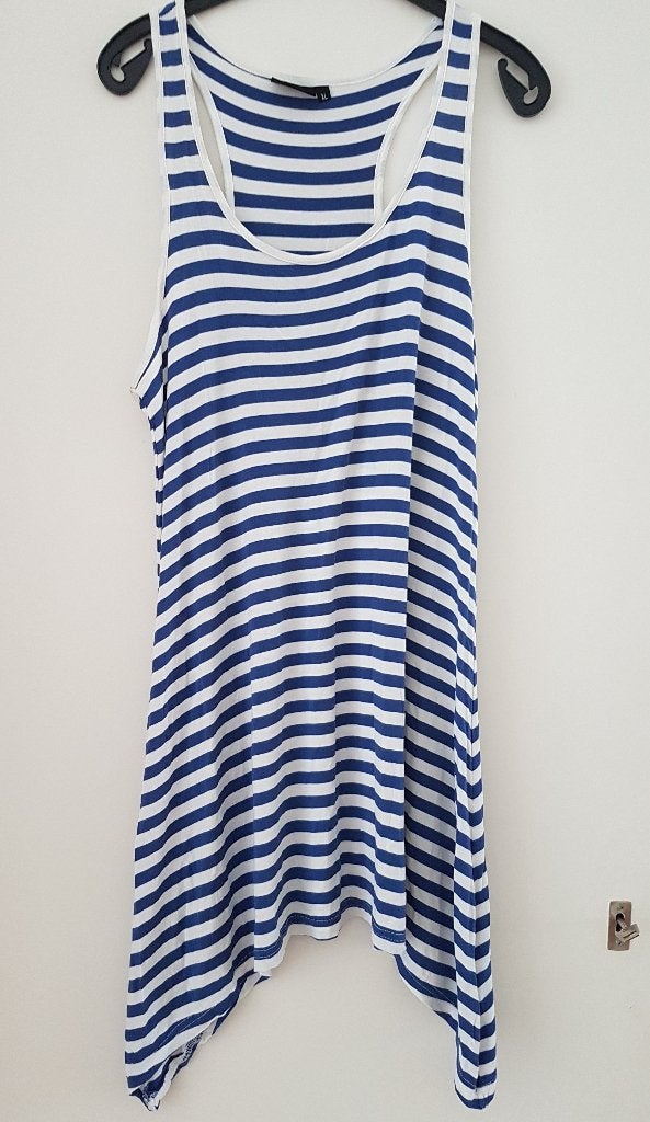 Blauw/wit gestreepte jurk 2-Bizzy maat XL *a, Kleding | Dames, 2-Bizzy, Blauw, Maat 46/48 (XL) of groter, Ophalen of Verzenden