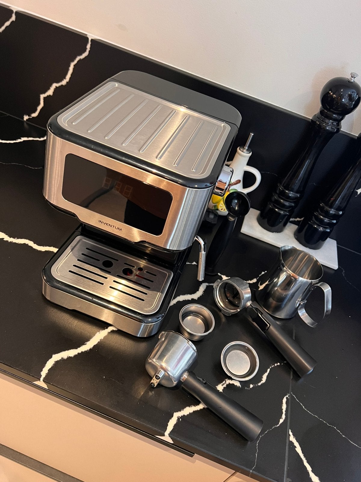 Inventum KZ910PD espressomachine, Ophalen of Verzenden, Zo goed als nieuw, Espresso apparaat, Stoompijpje