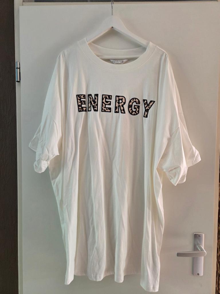 Studio Untold T-shirt 'ENERGY' maat 58/60, Wit, Maat 46/48 (XL) of groter, Zo goed als nieuw, Korte mouw