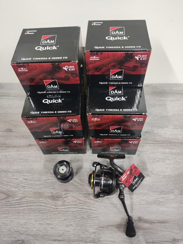 NIEUW Dam Quick Finessa 8 3000S FD Molen 8-Lager + Res Spoel, Ophalen of Verzenden, Nieuw, Molen