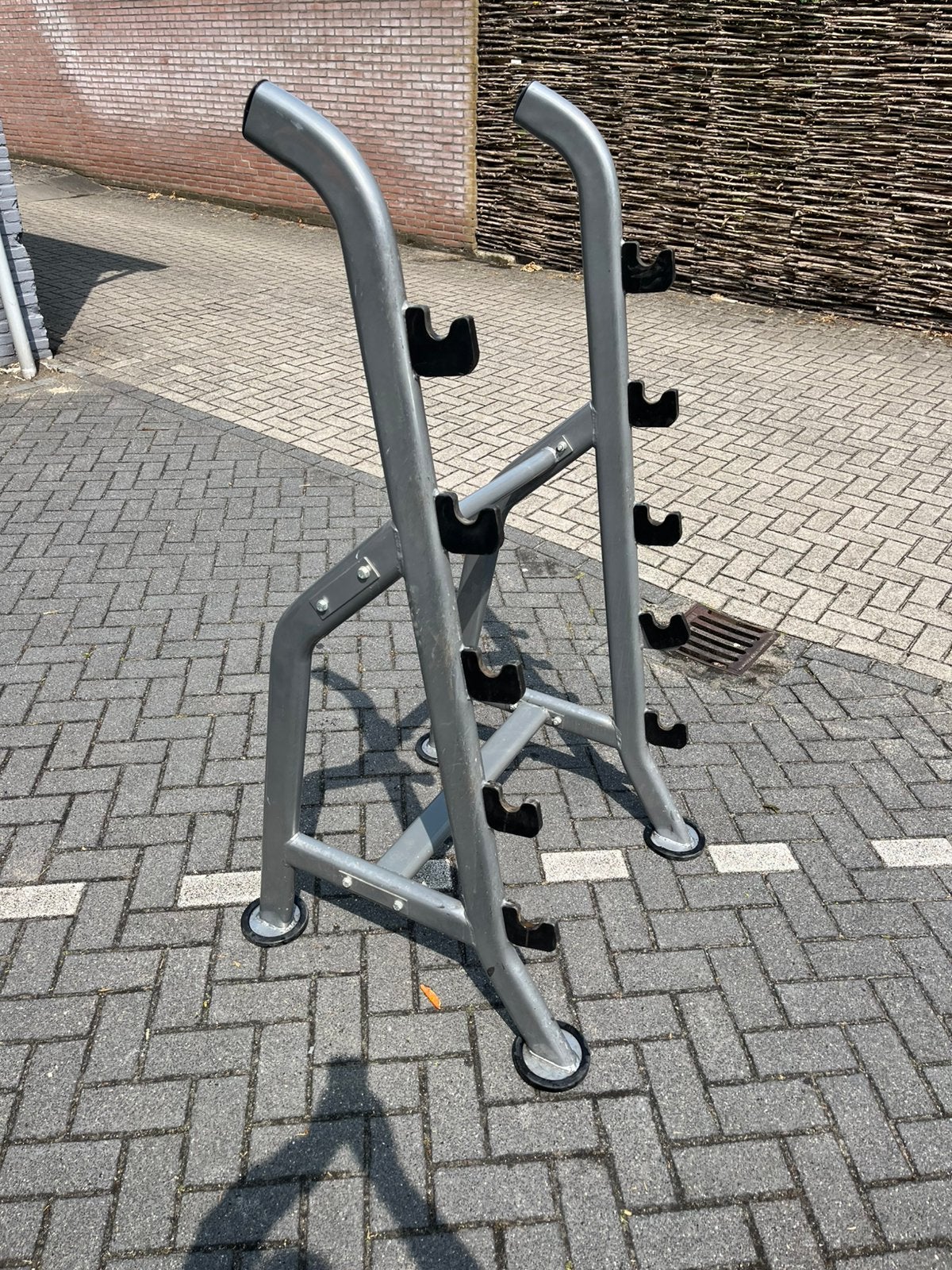 Lifemaxx stsngen rek voor 5 x stang, Ophalen, Gebruikt, Lifemaxx, Halterstangen
