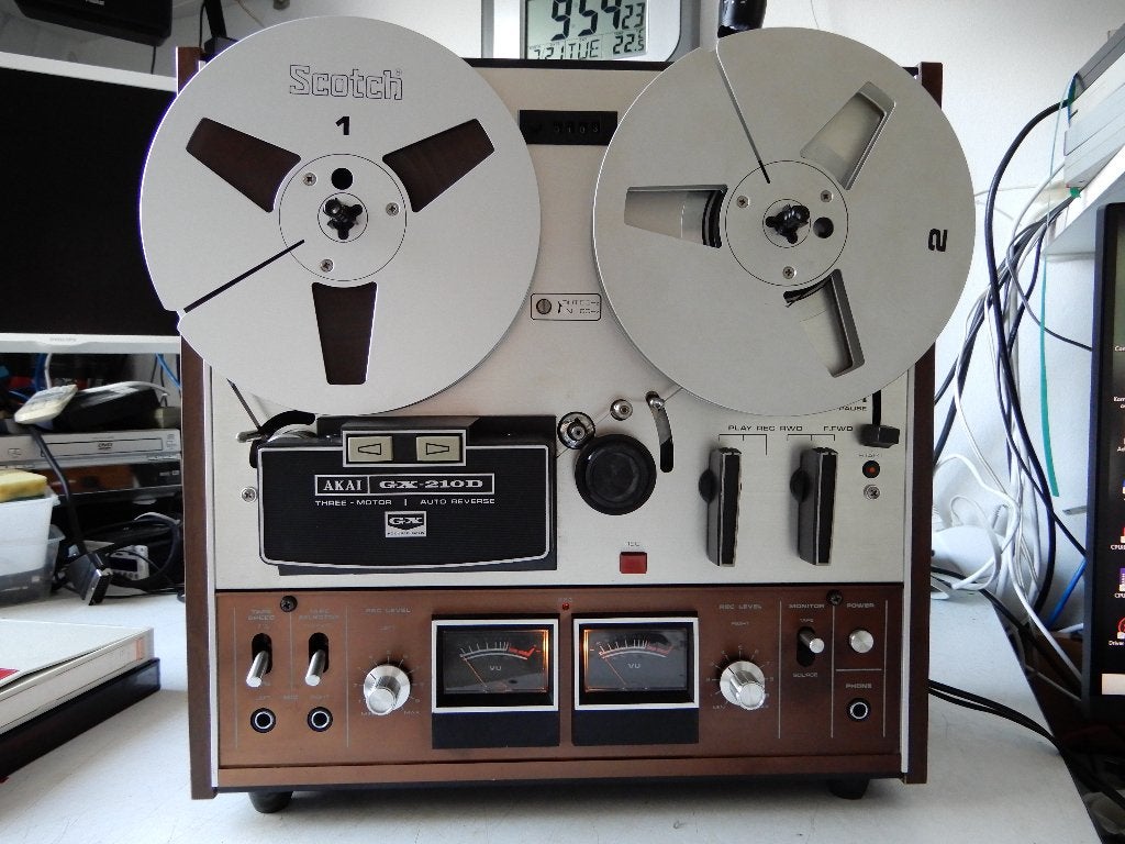 Akai GX210D Autoreverse tapedeck met Glas ferriet koppen, Audio, Tv en Foto, Bandrecorders, Ophalen, Bandrecorder, Met banden