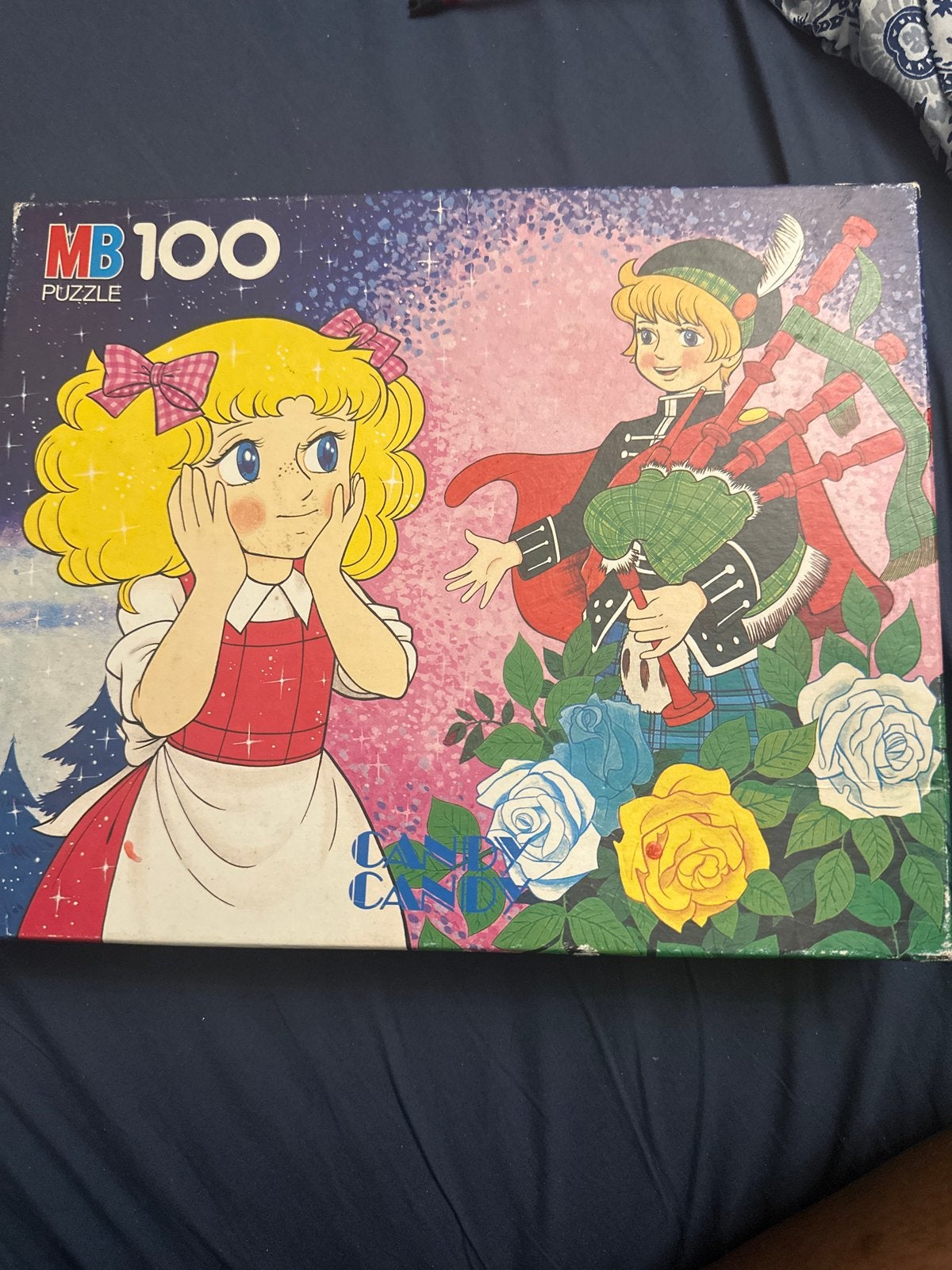Vintage MB 100 Puzzel Candy Candy - Met Liefde Gebruikt, Ophalen, Minder dan 500 stukjes, Gebruikt, Legpuzzel