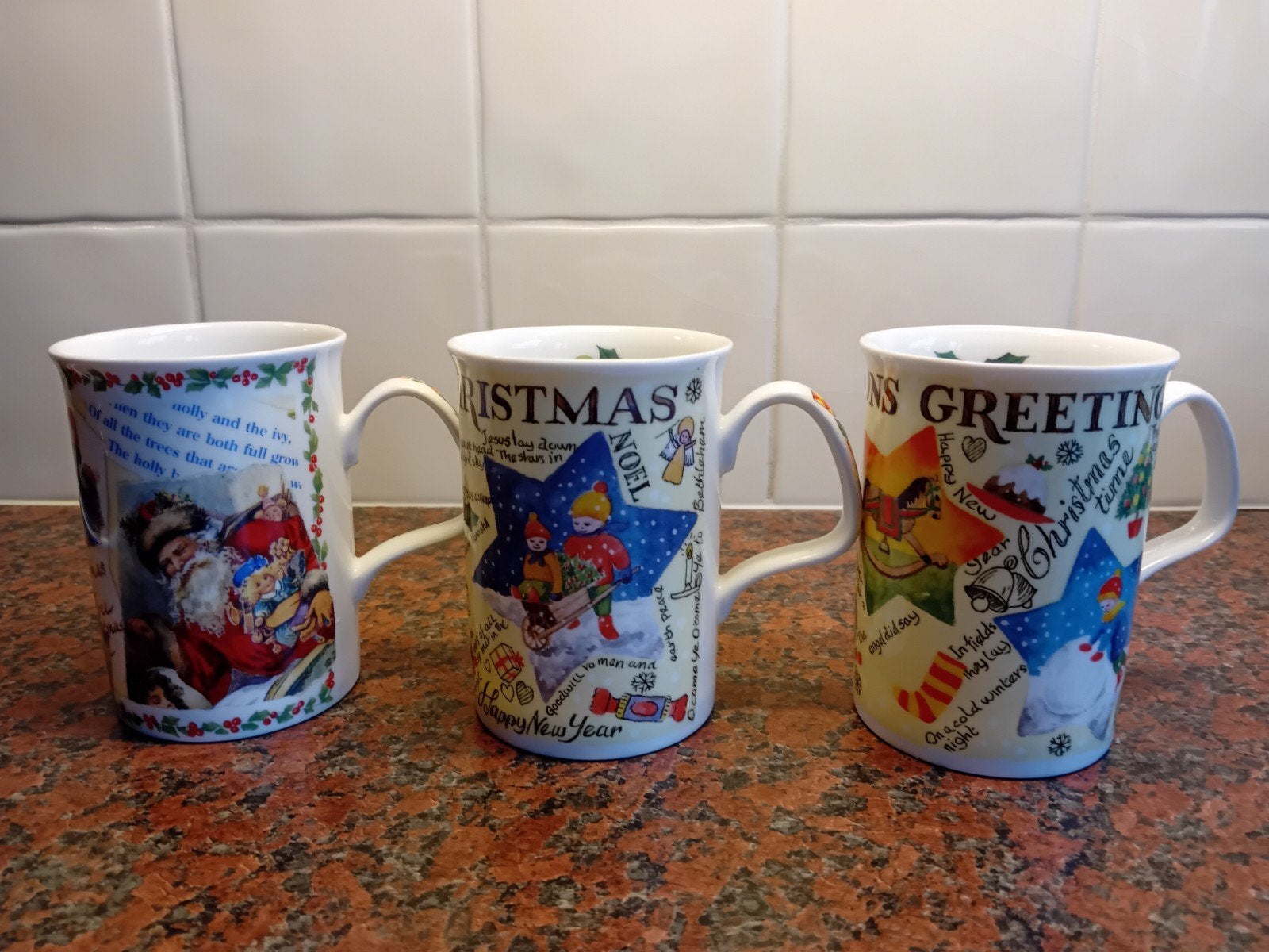 3 Nieuwe kerstbekers uit UK, Ophalen of Verzenden, Nieuw