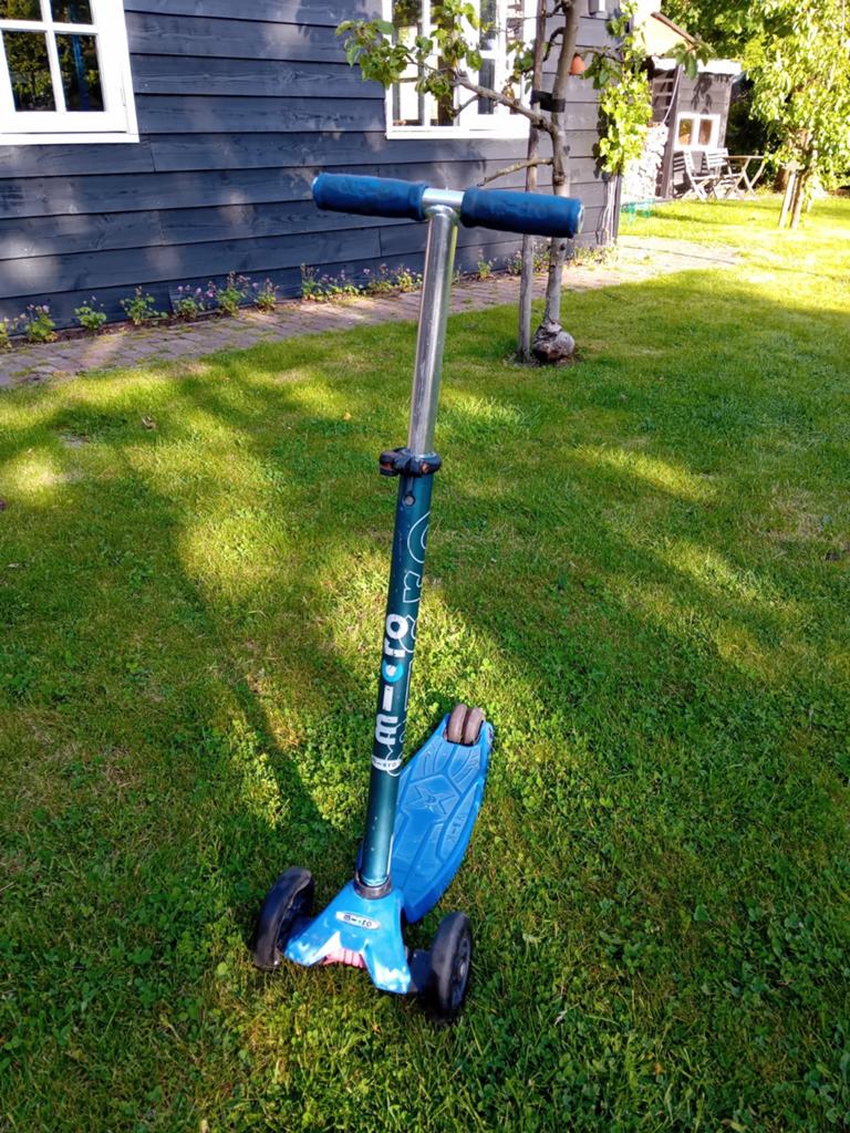 Micro step blauw voor kinderen 5-12 jaar, Ophalen, Gebruikt, Gewone step, Micro