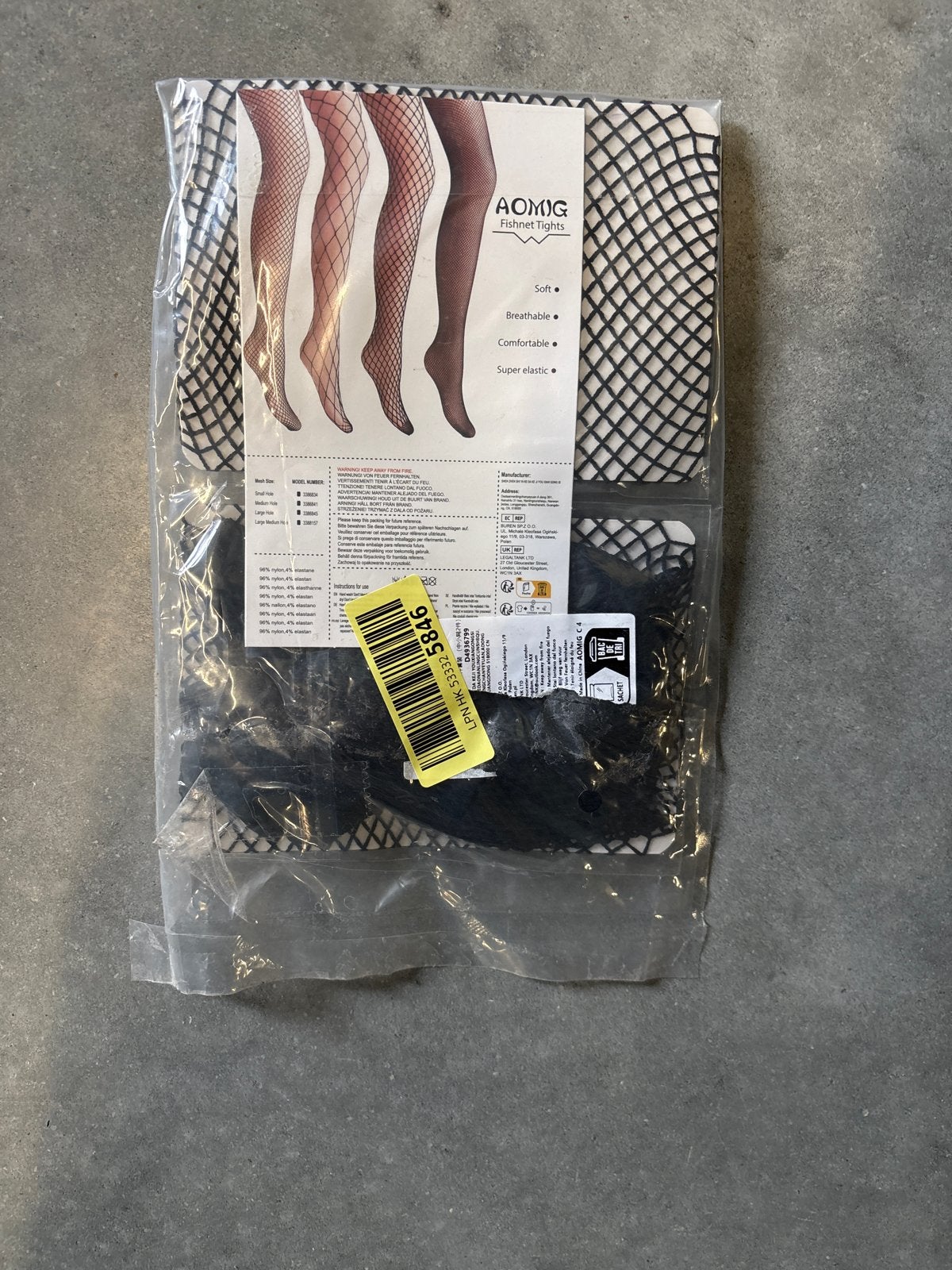 AOMIG Fishnet Tights - Zwart - Nieuw 2 stuks, Ophalen of Verzenden, Nieuw, Zwart, Panty