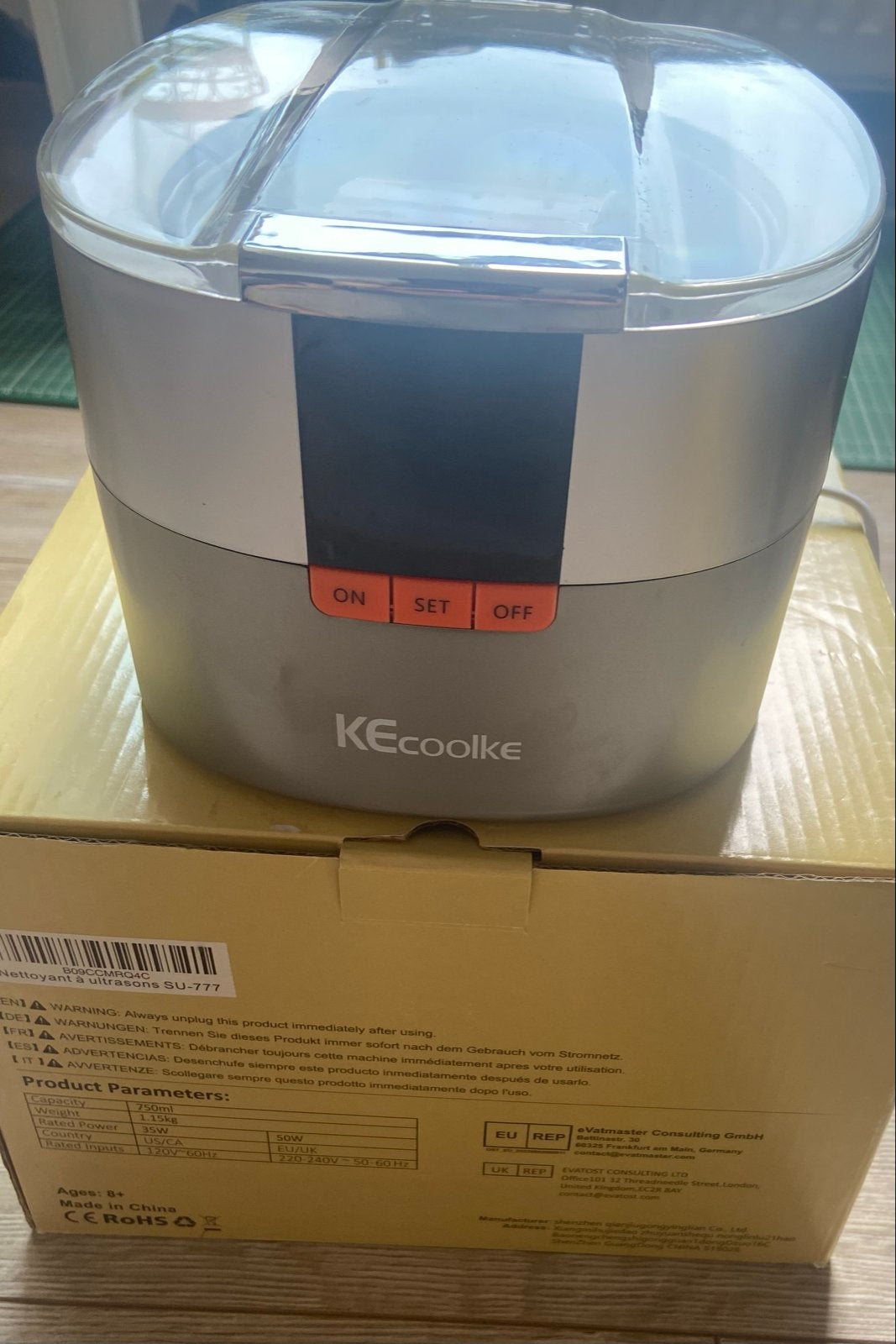 KEcoolke Ultrasone Reinigingsmachine SU-777 nieuw, Ophalen of Verzenden, Zo goed als nieuw
