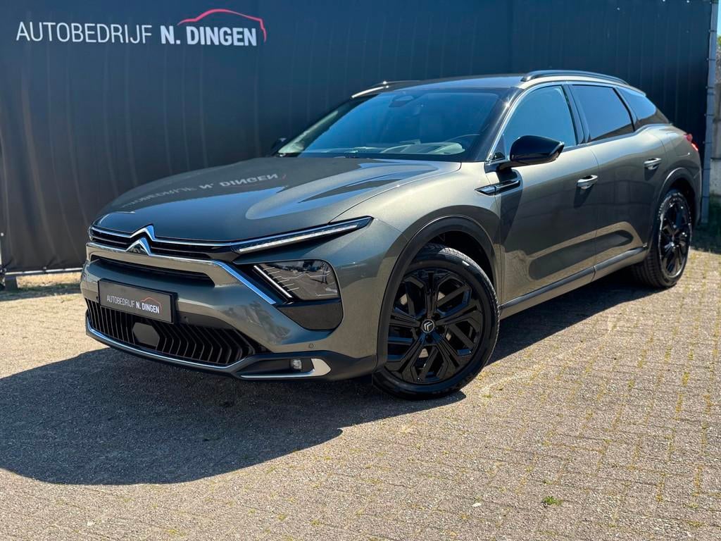 Citroen C5 X 1.6 Plug-in Hybrid 225 Shine 360 camera, Auto's, Citroën, Gebruikt, Zwart, 4 cilinders, Hybride Elektrisch/Benzine