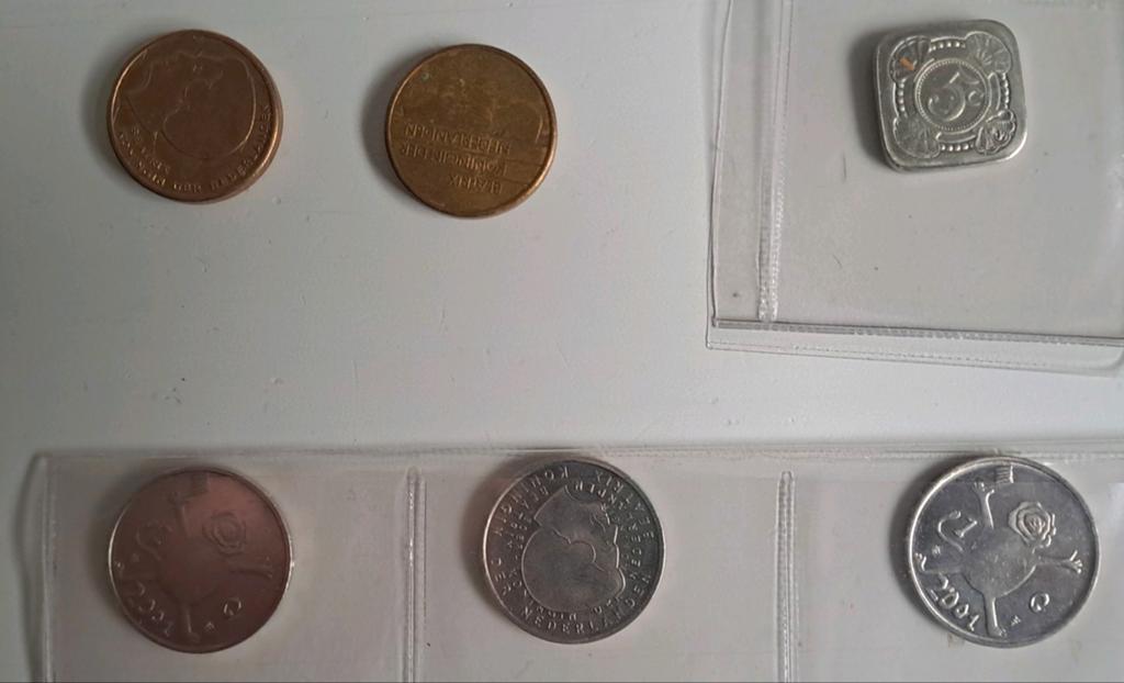 Setje guldens, Postzegels en Munten, Munten | Nederland, Ophalen of Verzenden, Koningin Beatrix, 5 cent, Setje
