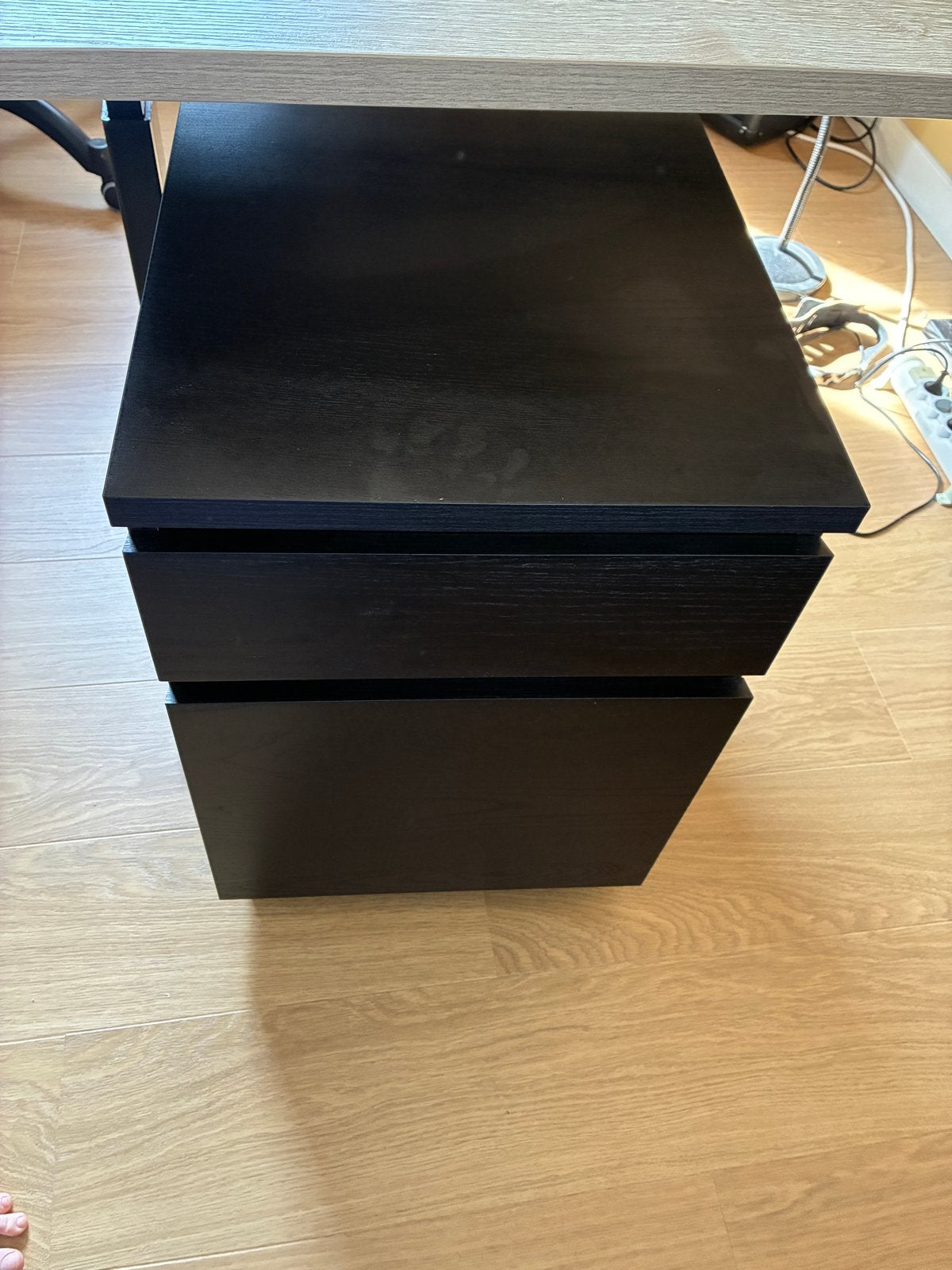 Ikea Malm Ladeblok op Wielen - Zwart, Ophalen, Gebruikt