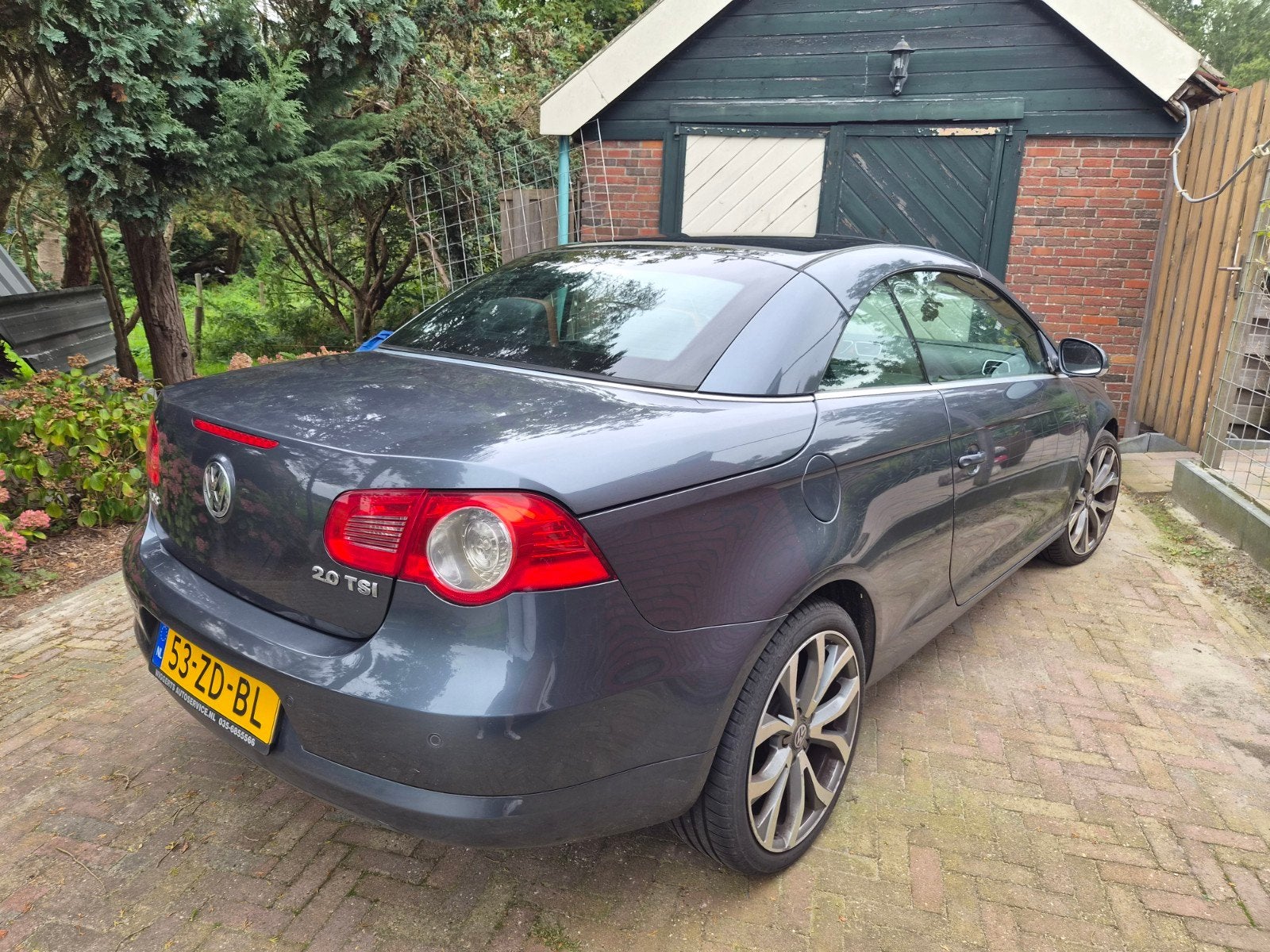 Volkswagen Eos 2.0 16V Tfsi 147KW 2008 Grijs, Auto's, Voorwielaandrijving, 4 cilinders, 4 stoelen, Bruin