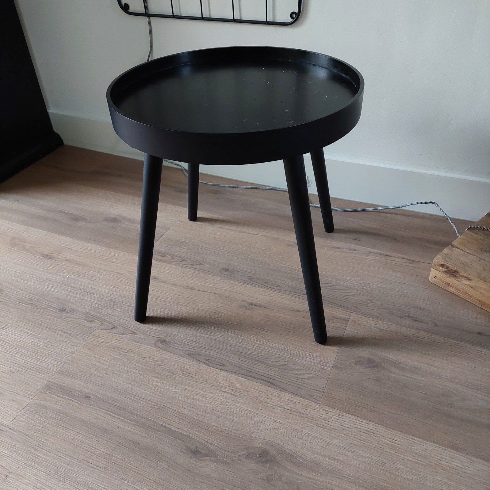 tafel bijzettafel salontafel zwart, Huis en Inrichting, Ophalen, Rond, Minder dan 55 cm