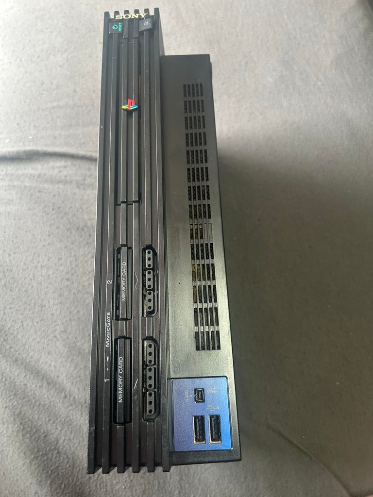 PlayStation 2 (Phat) met 6 spellen en SingStar set, Ophalen, Met 1 controller, Gebruikt, Met games