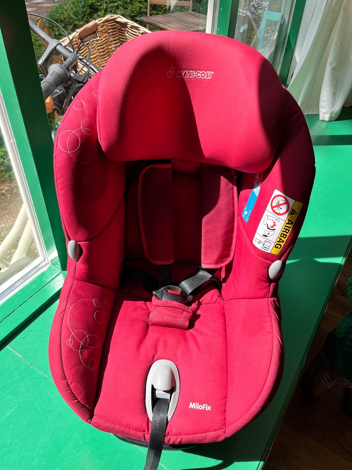 Maxi-Cosi MiloFix autostoel - Rood, Isofix, 0-18 kg, Gebruikt, 0 t/m 18 kg, Isofix, Maxi-Cosi