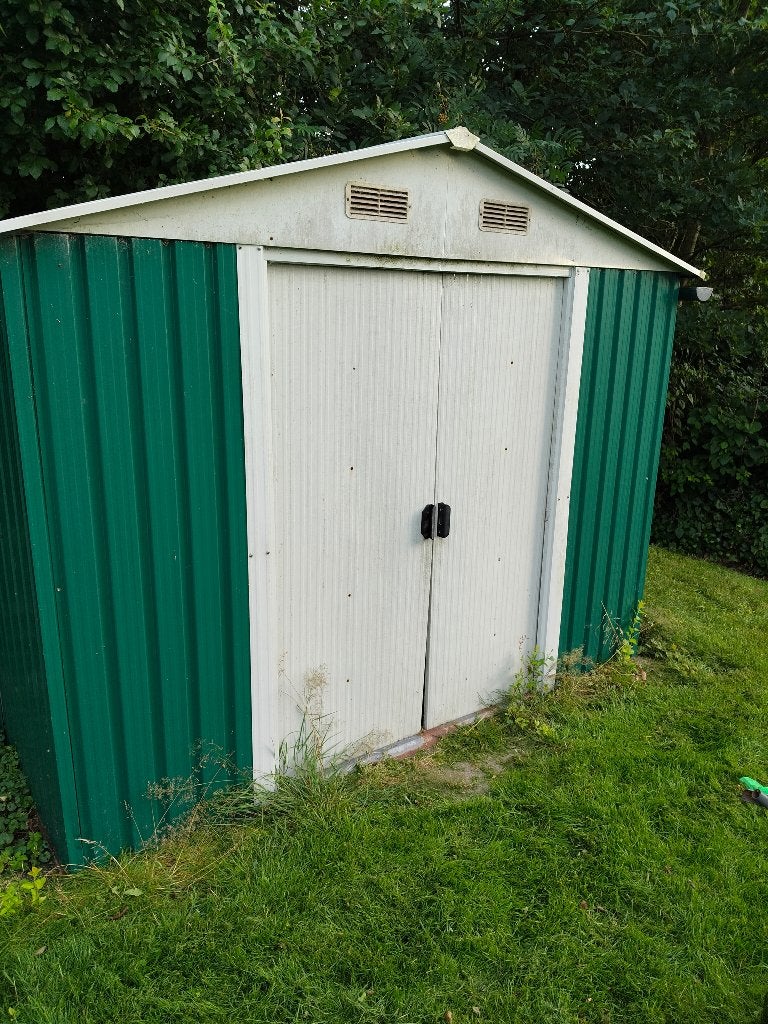Tuin schuurtje, Tuin en Terras, Bergingen en Tuinkasten, Gebruikt, Overige typen, Metaal, Ophalen