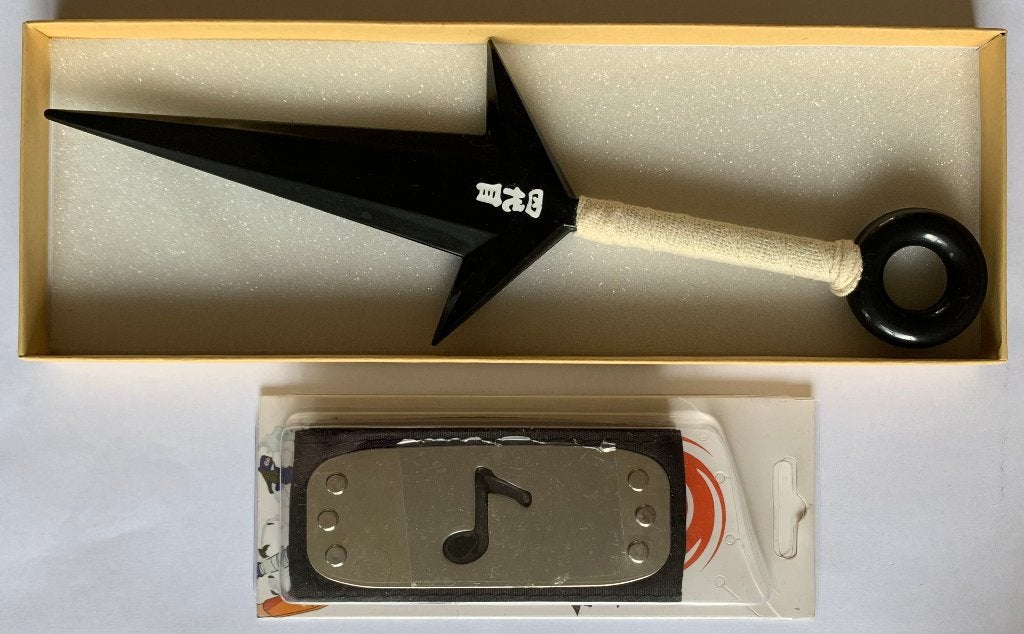 Naruto - Cosplay Kunai van Minato (hard plastic) + Hoofdband, Ophalen of Verzenden, Nieuw, Overige typen
