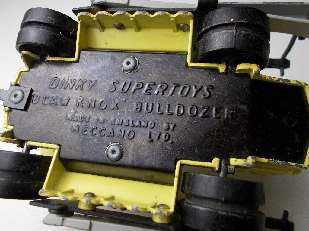 1955 Dinky SuperToys 961 BLAW KNOX BULLDOZER + 2 RUPSBANDEN!, Ophalen of Verzenden, Zo goed als nieuw, Tractor of Landbouw, Dinky Toys