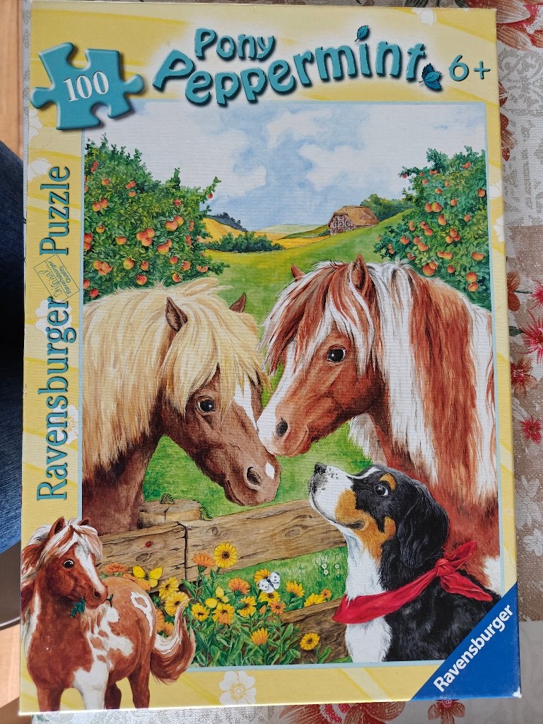 Puzzel Paard en hond 100 stukjes, Ophalen of Verzenden, Meer dan 50 stukjes, 6 jaar of ouder