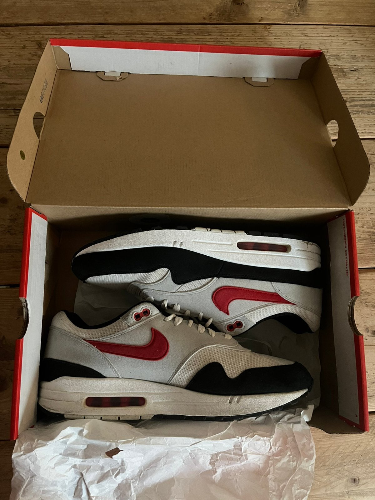 Nike Air Max 1 University Red maat 46 prima staat, Overige kleuren, Ophalen of Verzenden, Sneakers of Gympen, Gedragen