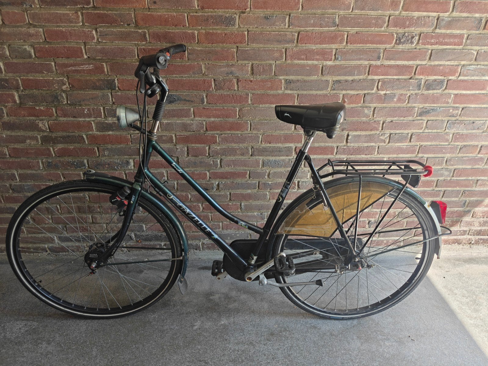 Gazelle Damesfiets - Groen, 3 Versnellingen, Ophalen, Gebruikt, Versnellingen, 56 cm of meer