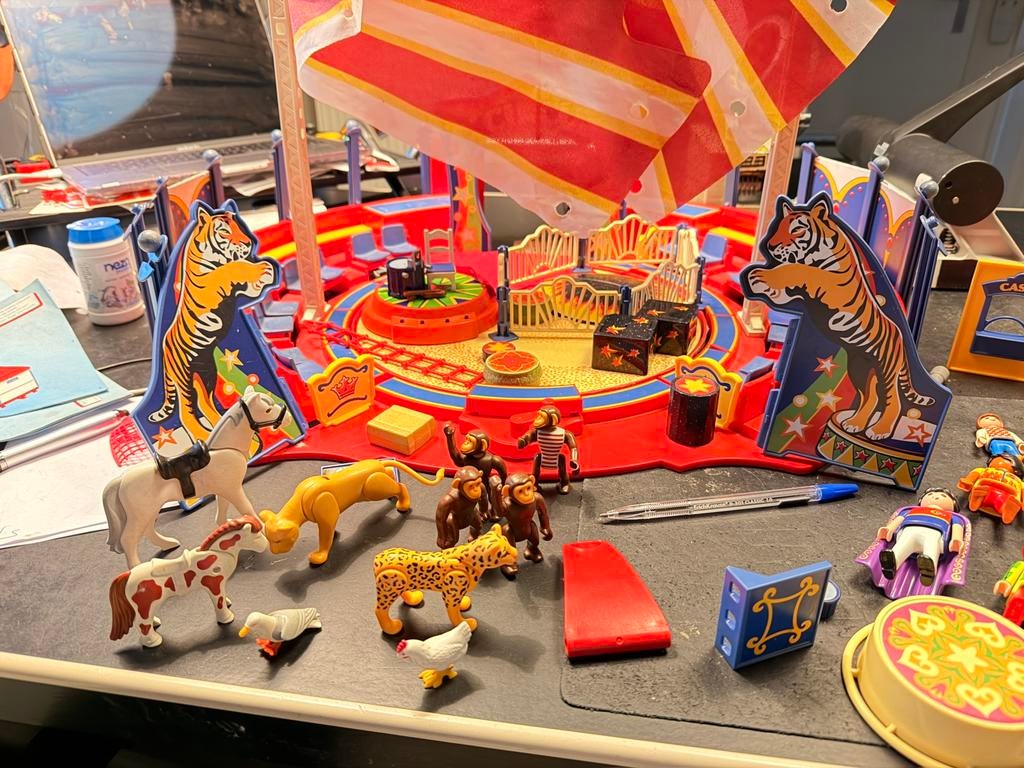 Playmobil circus  met circuswagen enz, Ophalen, Gebruikt