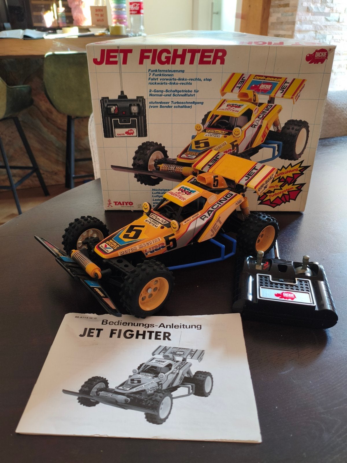 Vintage Taiyo / Dickie Jet Fighter RC Buggy (1987) – Complet, Hobby en Vrije tijd, Modelbouw | Radiografisch | Auto's, Elektro