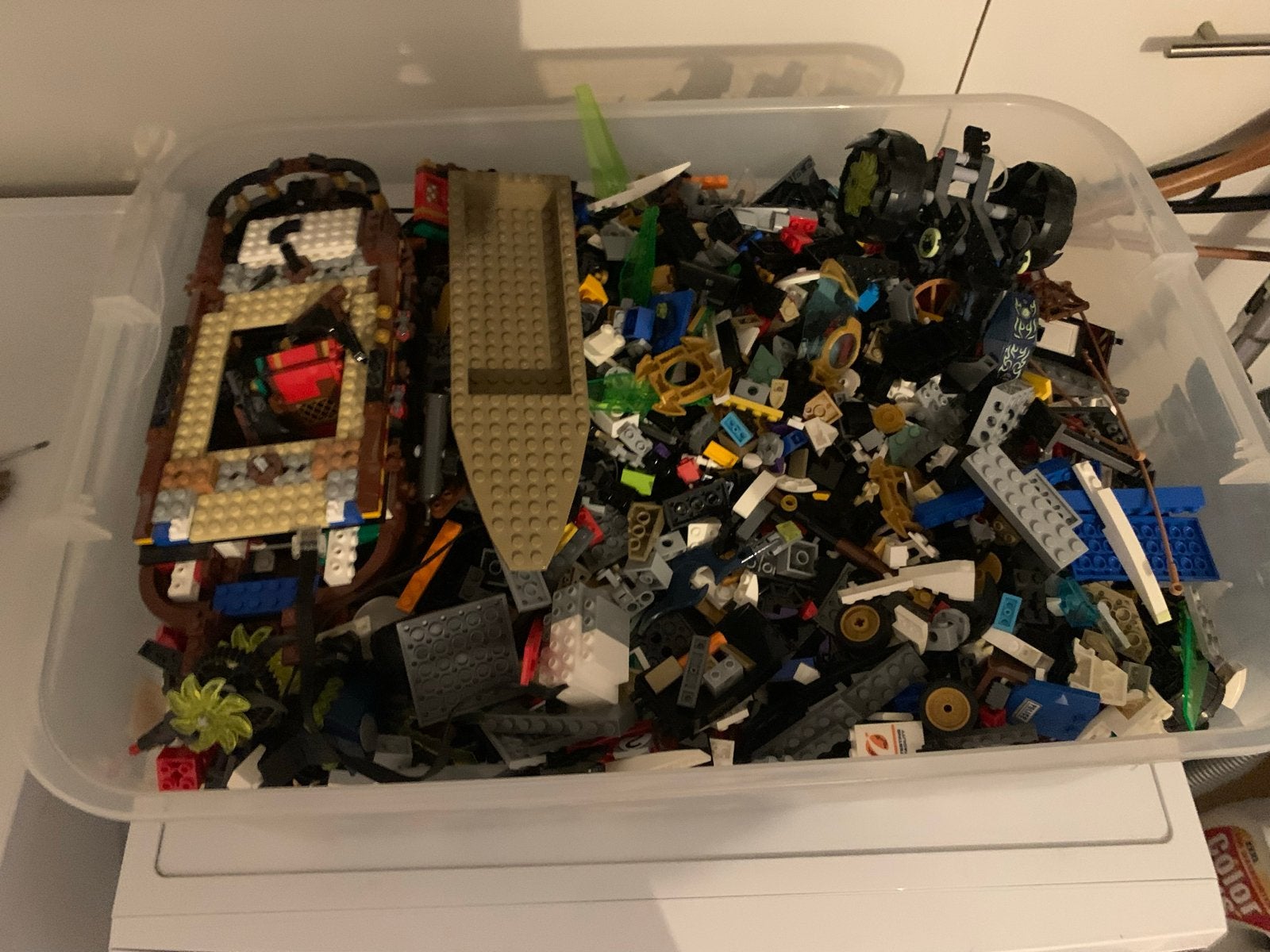 Grote partij ongesorteerd LEGO met veel poppetjes, Ophalen, Gebruikt, Overige merken