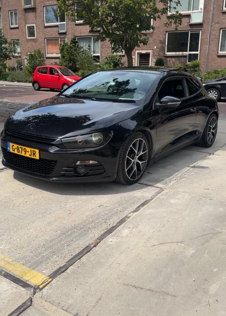 Volkswagen Scirocco 2.0 TSI DSG 265pk stage 1 BBS pano VOL, Auto's, Zwart, 4 cilinders, 1984 cc, 4 stoelen