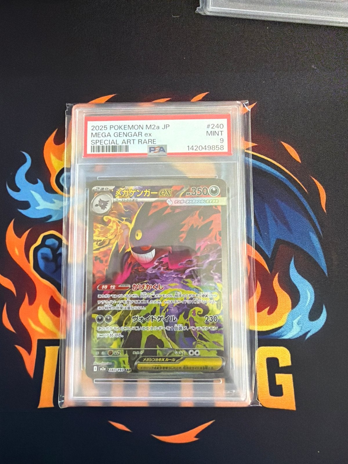 PSA 9 Mega Gengar EX 240 Japans, Ophalen of Verzenden, Zo goed als nieuw, Losse kaart