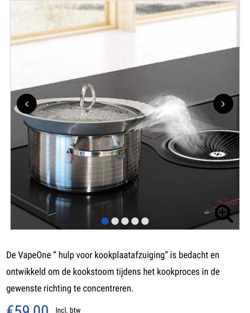 VAPEONE GRIJS SILICONEN PAN DEKSEL STOOM NAVIGATOR NIEUW, Overige materialen, Overige typen, Nieuw, Ophalen of Verzenden