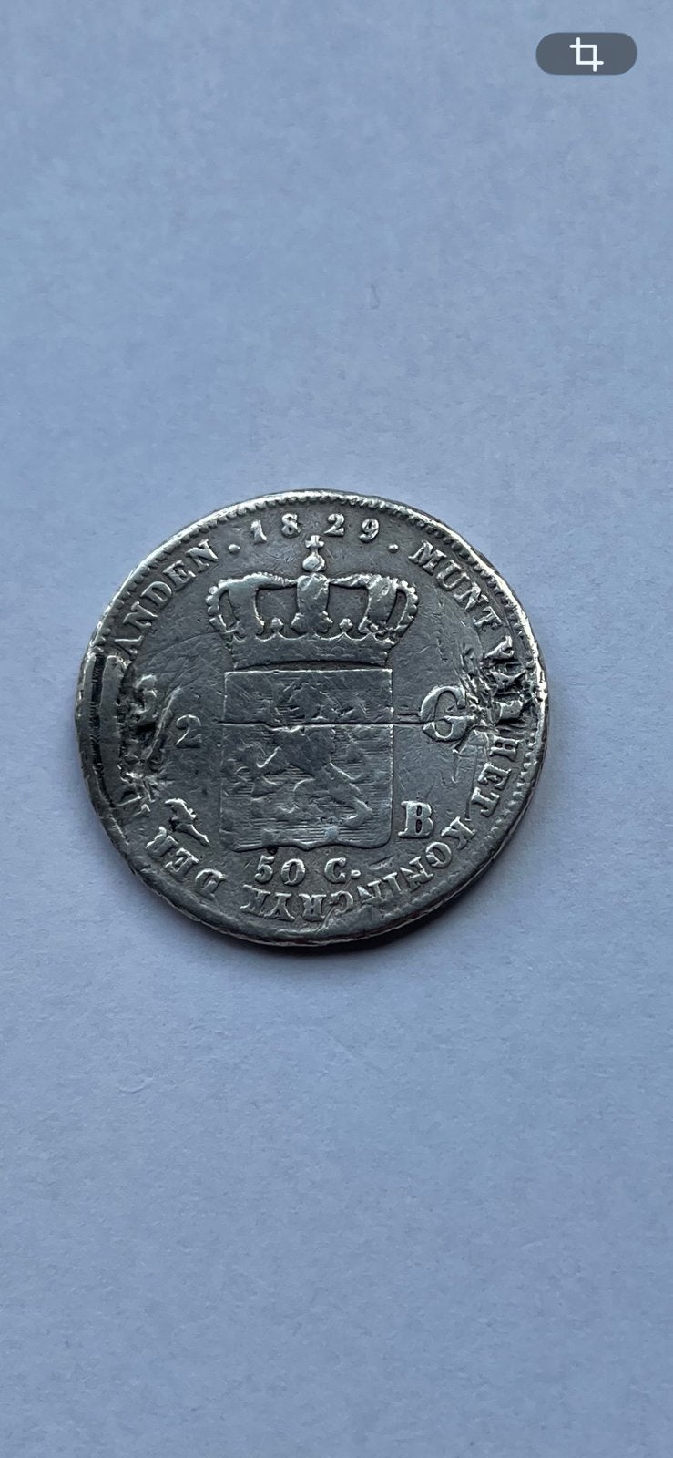 Halve gulden 1829, Ophalen of Verzenden, Koning Willem I, ½ gulden
