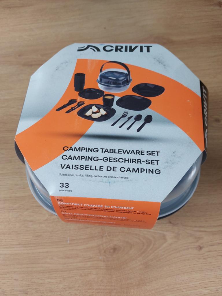 Nieuw Crivit Camping Picknick Set 4 Personen - Compleet!, Ophalen of Verzenden, Nieuw