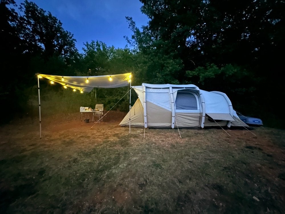 Quechua Air Seconds 6.3 Fresh & Black opblaasbare tent, Caravans en Kamperen, Ophalen, Zo goed als nieuw, Tot en met 6
