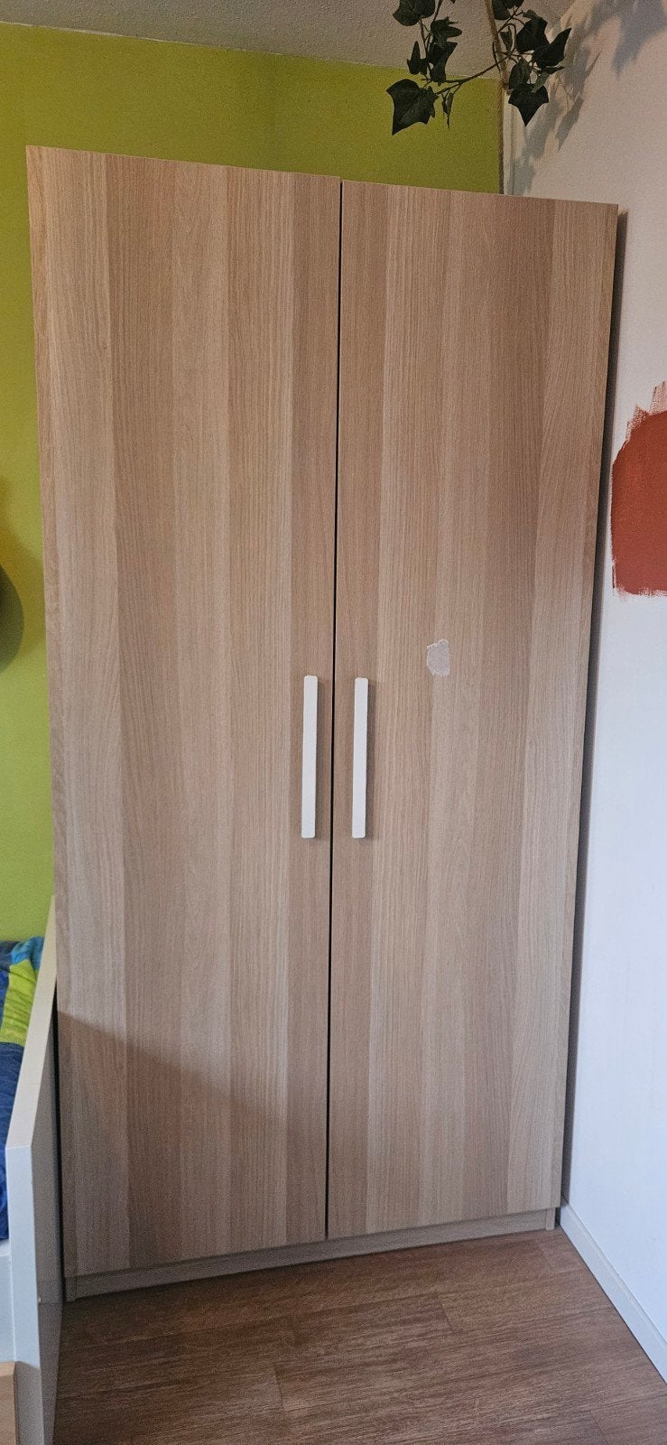 Ikea Pax kast 100x60x200, eiken, met lades en planken, Ophalen, Gebruikt, 200 cm of meer, Met lade(s)