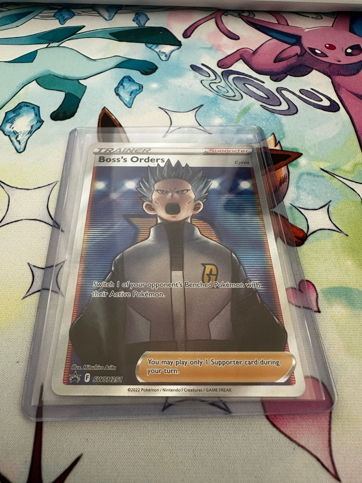 Pokémon TCG: Boss's Orders (Cyrus) SWSH251 Trainer Kaart, Ophalen of Verzenden, Zo goed als nieuw, Losse kaart