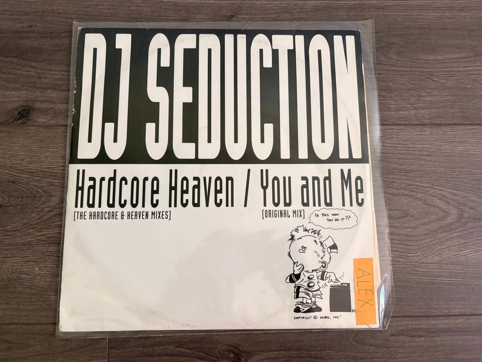 Hardcore Heaven / You And Me" van DJ Seduction uit 1992, Ophalen of Verzenden, Gebruikt, 12 inch