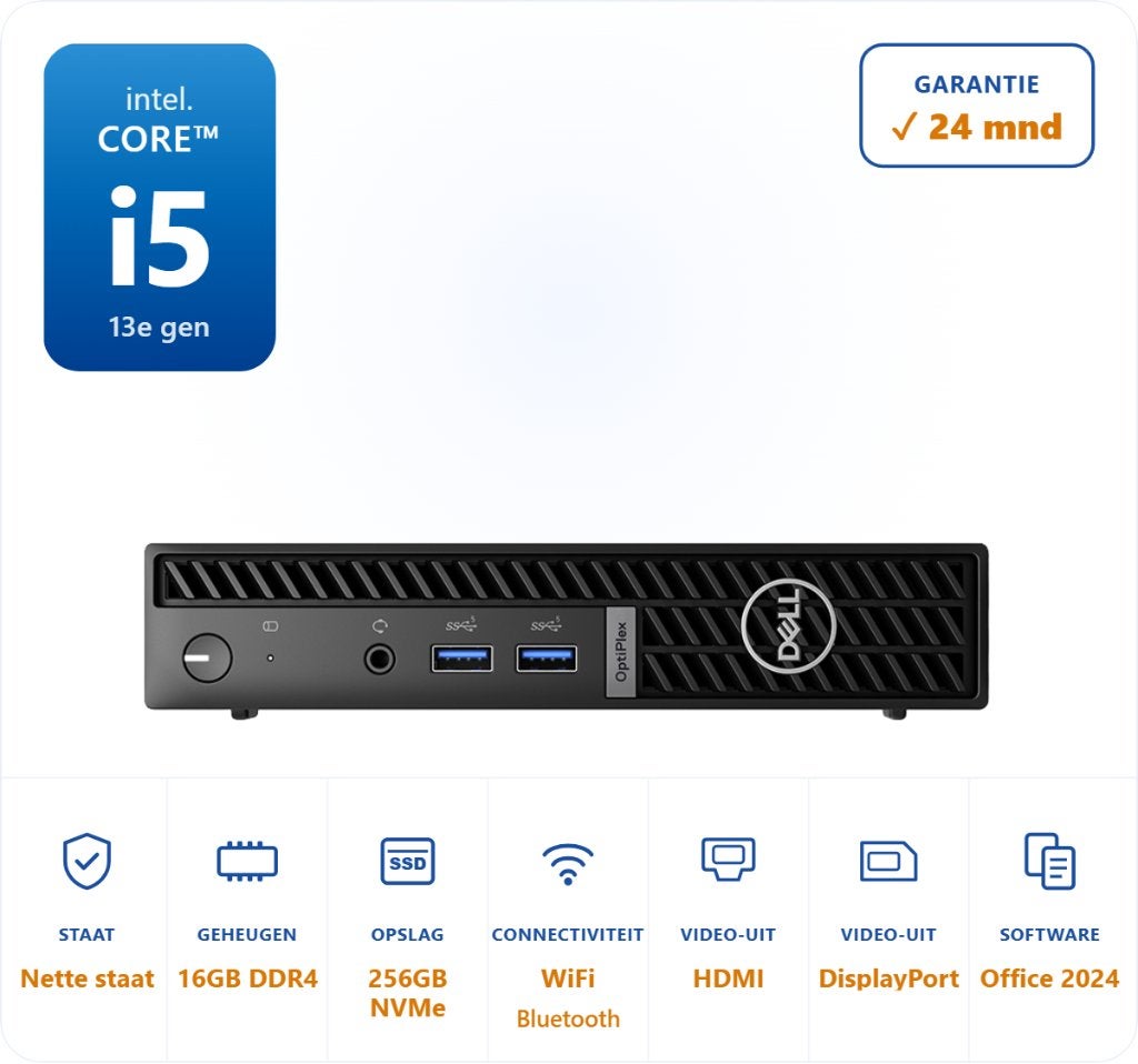 Dell optiplex 7090 micro i7-10700T 16GB 256GB NVMe Office 24, 256 GB, Dell, ., I7-10700T