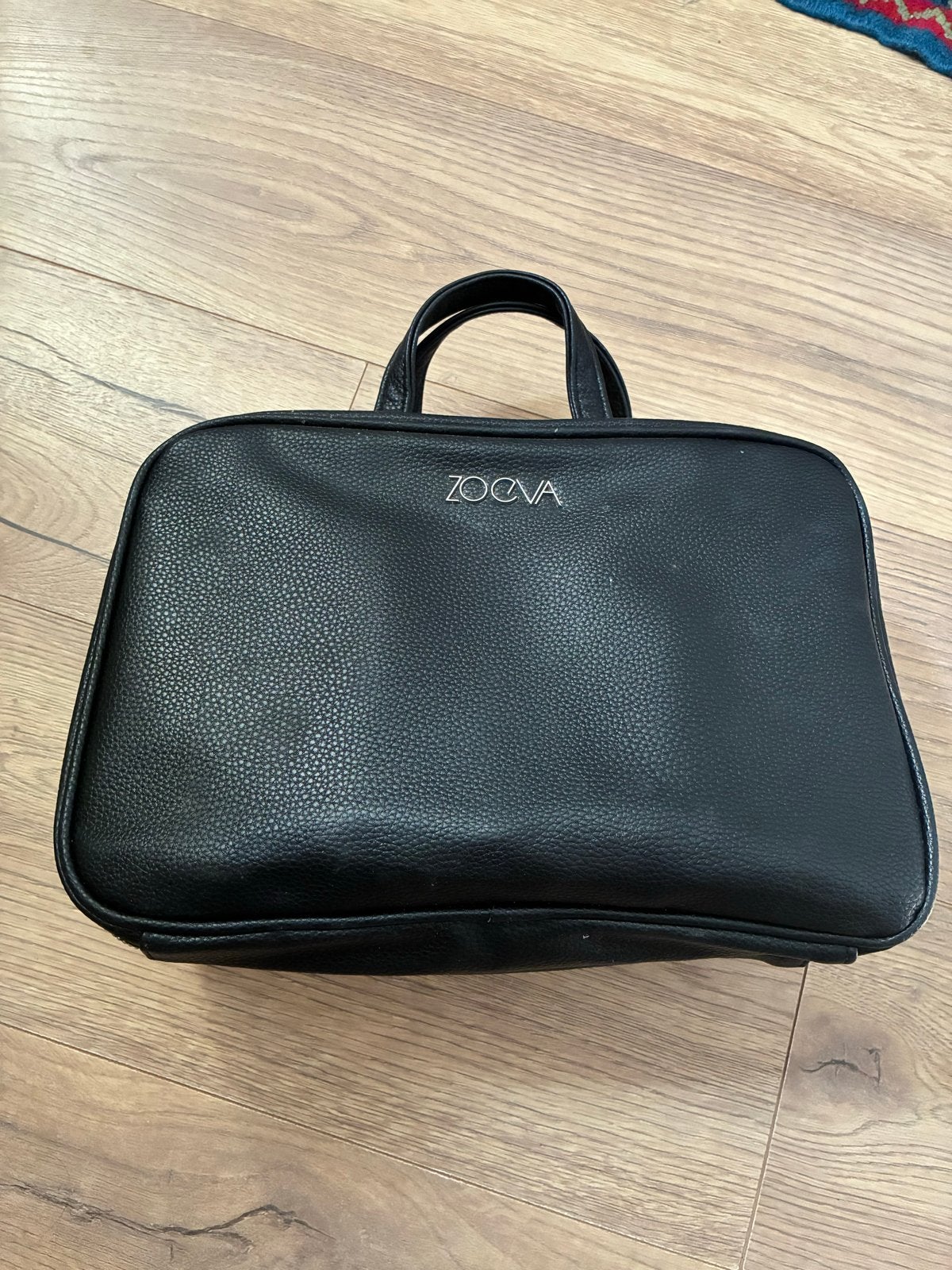 ZOEVA  make-up koffer /tas met penselen en make-up, Gehele gezicht, Zwart, Ophalen of Verzenden, Zo goed als nieuw