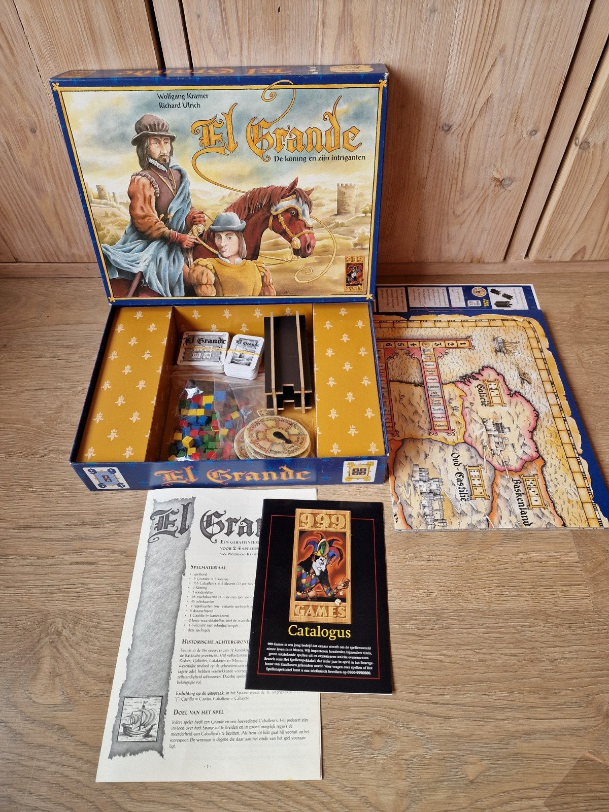 El Grande: De koning en zijn intriganten bordspel, Vijf spelers of meer, Ophalen of Verzenden, Gebruikt, 999 Games