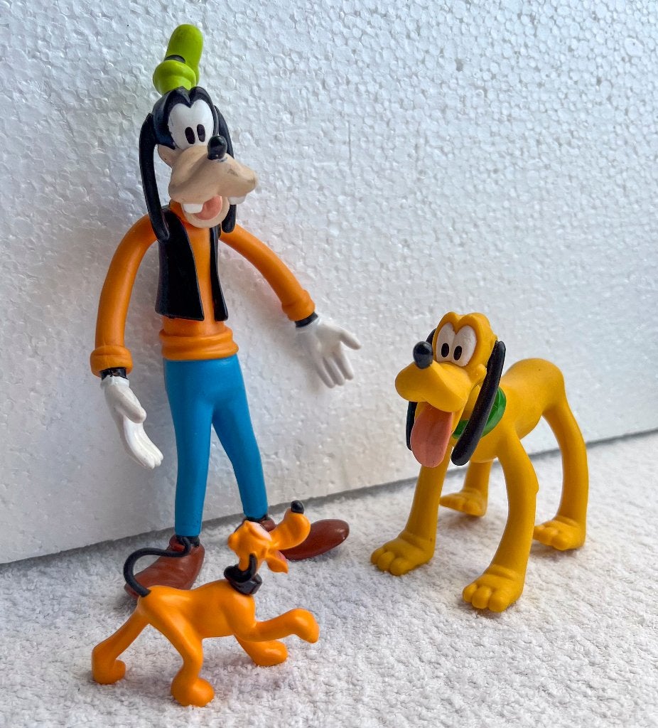 Disney Goofy en Pluto figuren in goede staat!, Ophalen of Verzenden, Goofy of Pluto, Zo goed als nieuw, Beeldje of Figuurtje