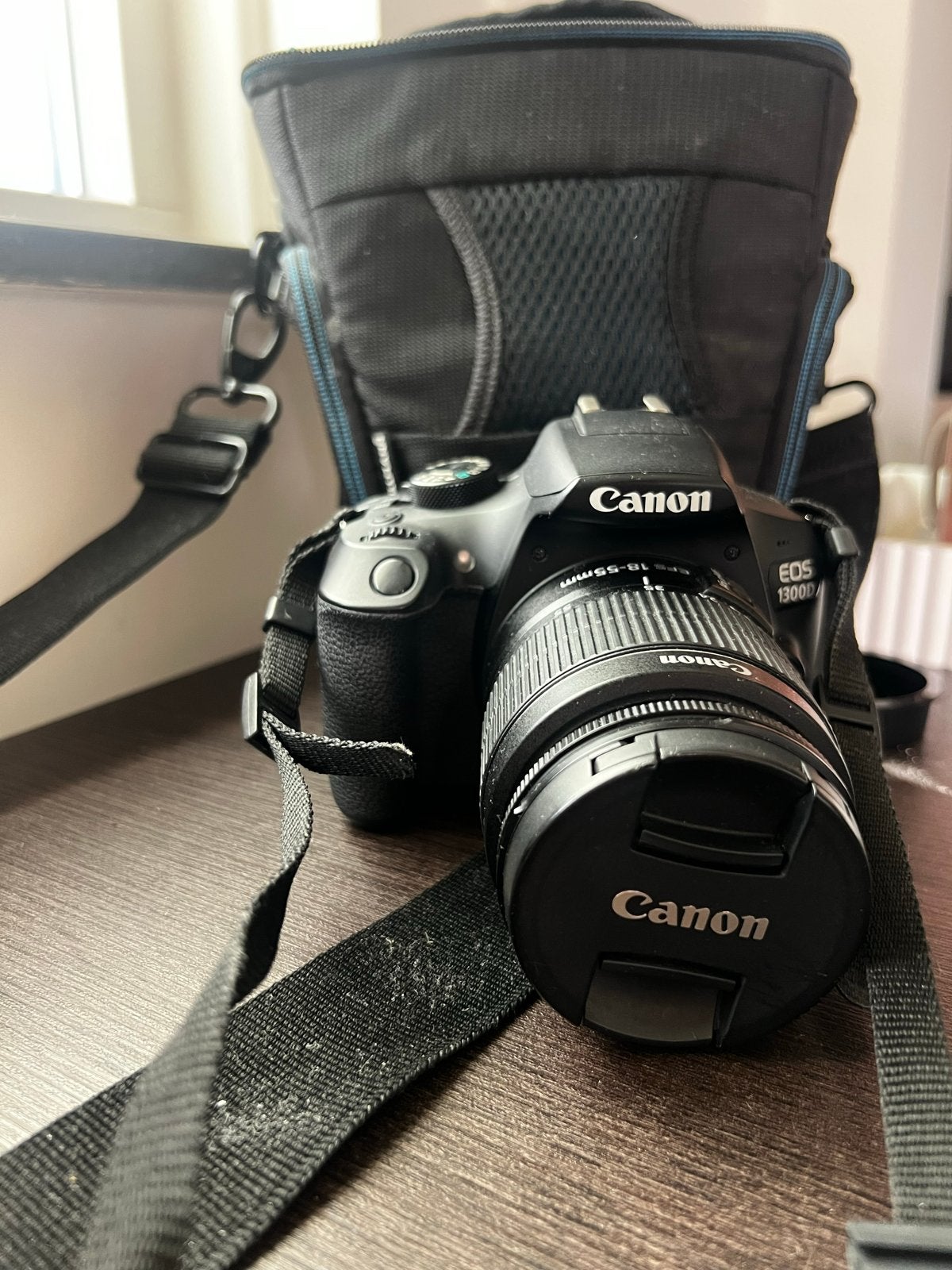Canon EOS 1300D spiegelreflexcamera met 18-55mm lens, Ophalen, Gebruikt, Spiegelreflex, Canon