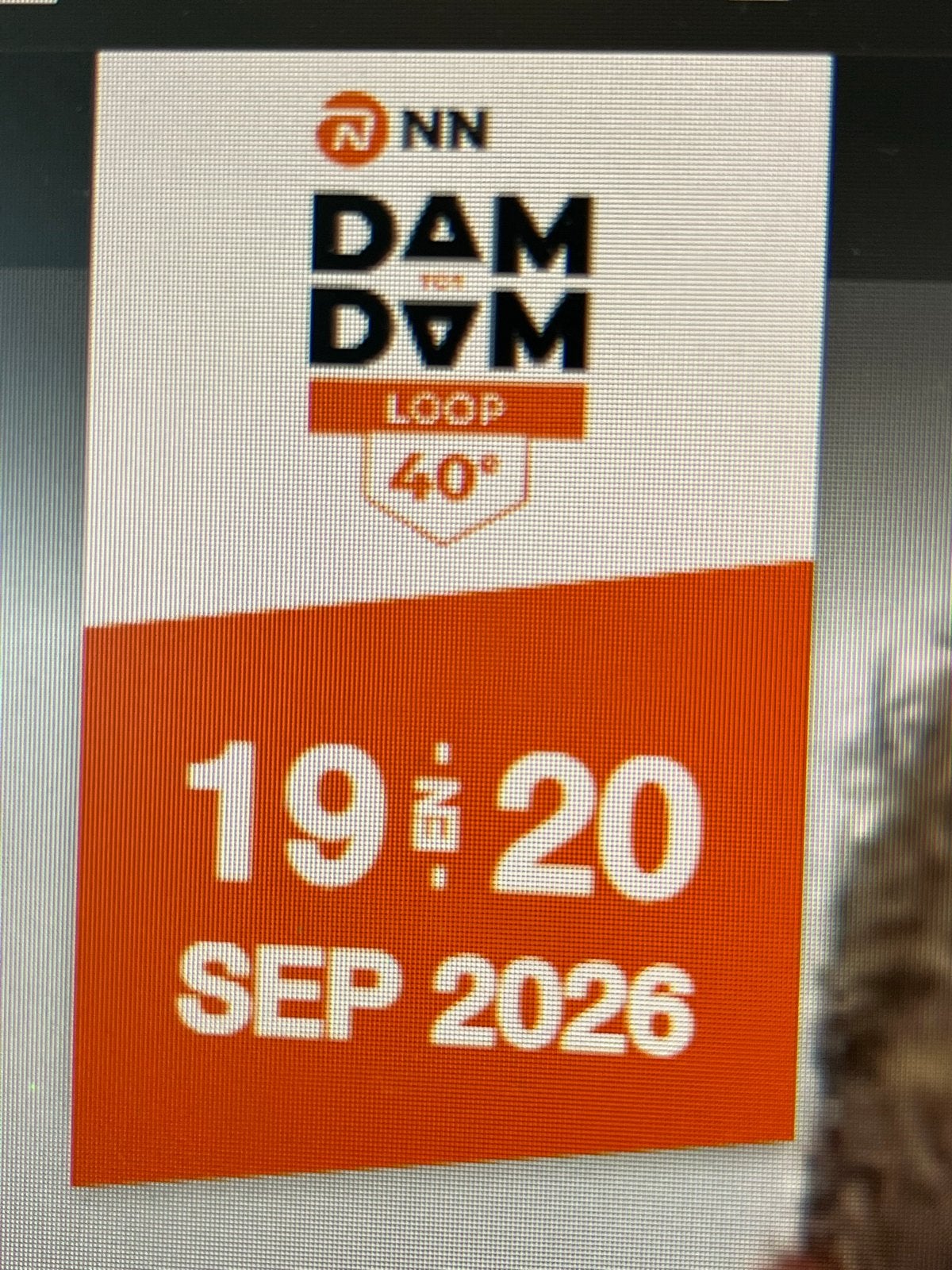 Startbewijs Dam tot damloop 10 Engelse Mijl, Eén persoon, September