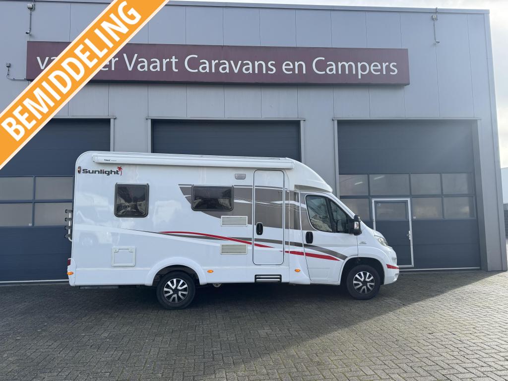 Sunlight T58 130 PK Zeer goede staat - Compact met Baerlock, Caravans en Kamperen, Sunlight, Fiat, Tot en met 2, Bedrijf