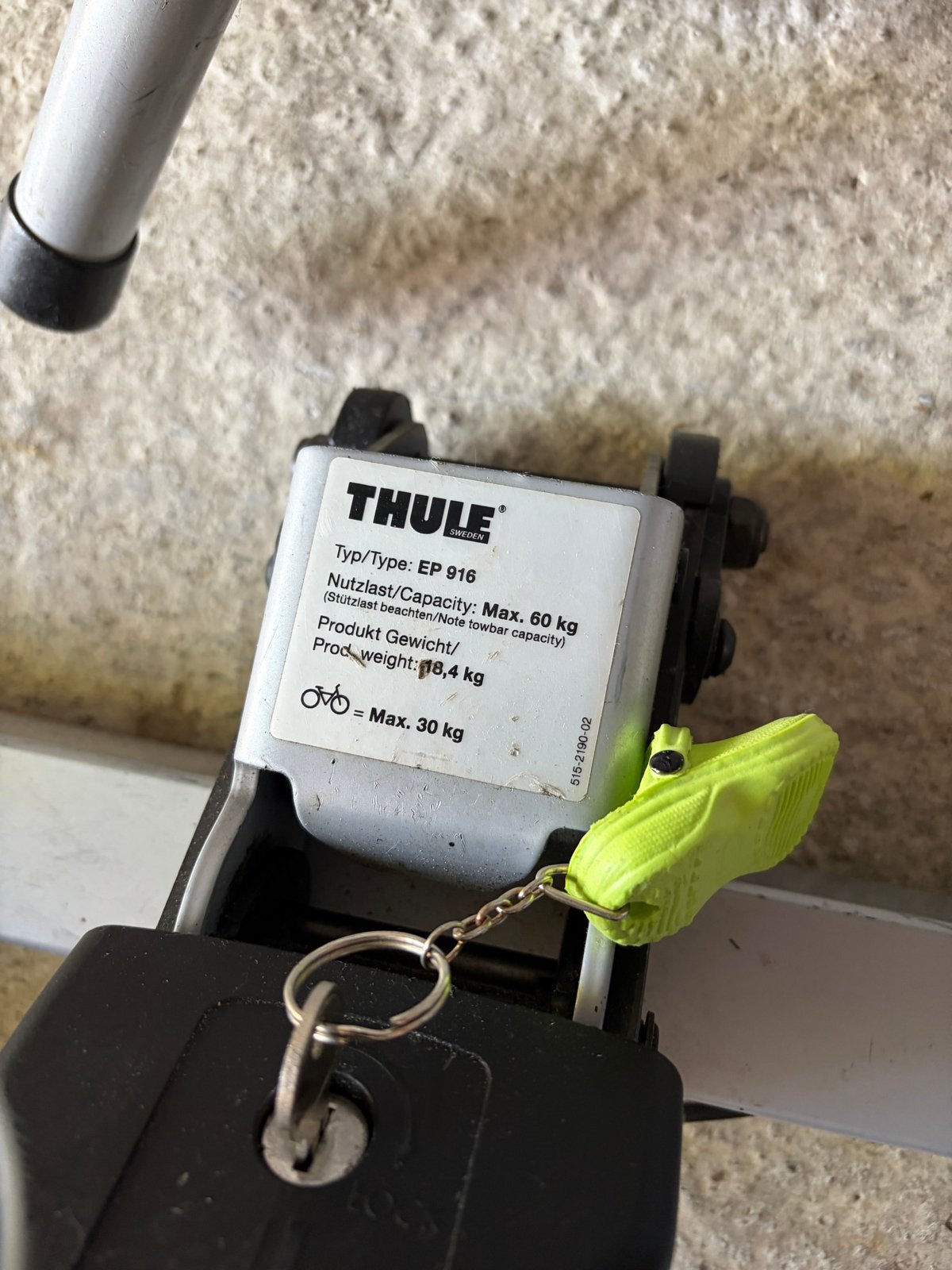 Thule EP 916 Kantelbare fietsendrager voor 2 (e-bikes), Auto diversen, Fietsendragers, Ophalen, Gebruikt, 2 fietsen, Trekhaakdrager