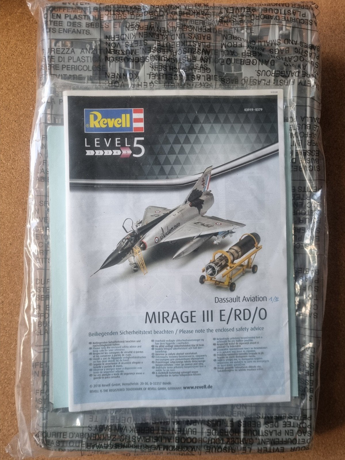 Revell 03919 MIRAGE III E/RD/O 1:32 zonder doos, Hobby en Vrije tijd, Modelbouw | Vliegtuigen en Helikopters, Revell, Ophalen of Verzenden