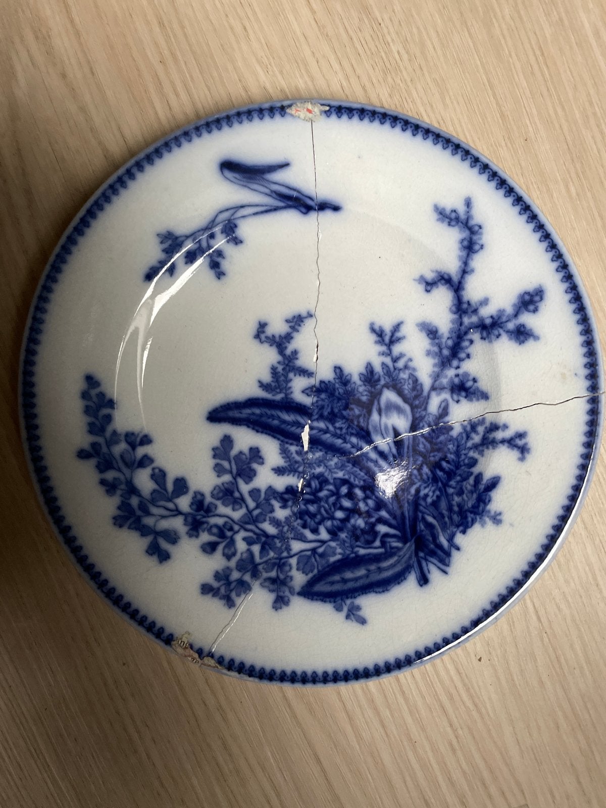 Antiek Delfts Blauw Bord, Ophalen of Verzenden