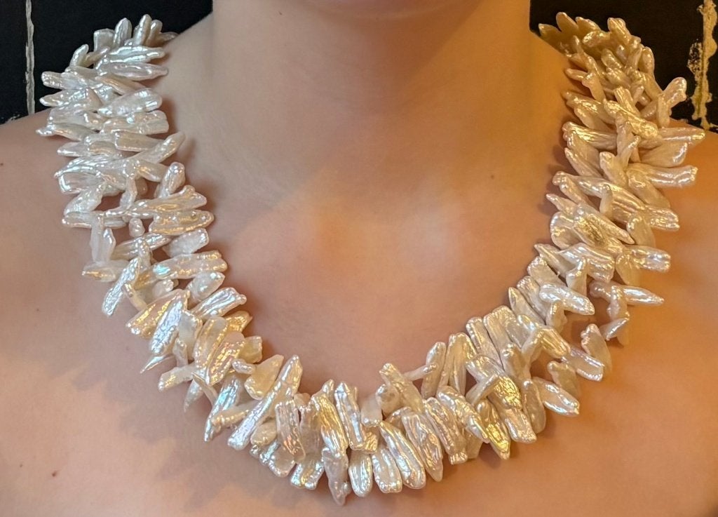 Parel fraaie robuuste ketting vintage zilveren slot dames, Sieraden, Tassen en Uiterlijk, Ophalen of Verzenden, Zilver, Ketting